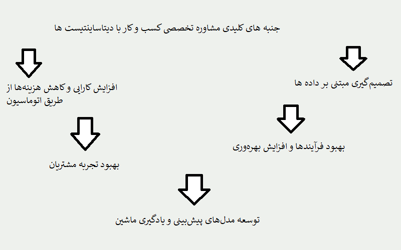 جنبه های کلیدی مشاوره تخصصی کسب و کار با دیتاساینتیست ها